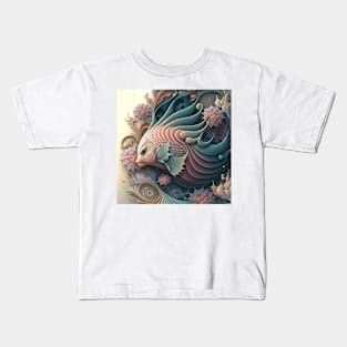 A Fractal Design in a Fish Motif Kids T-Shirt